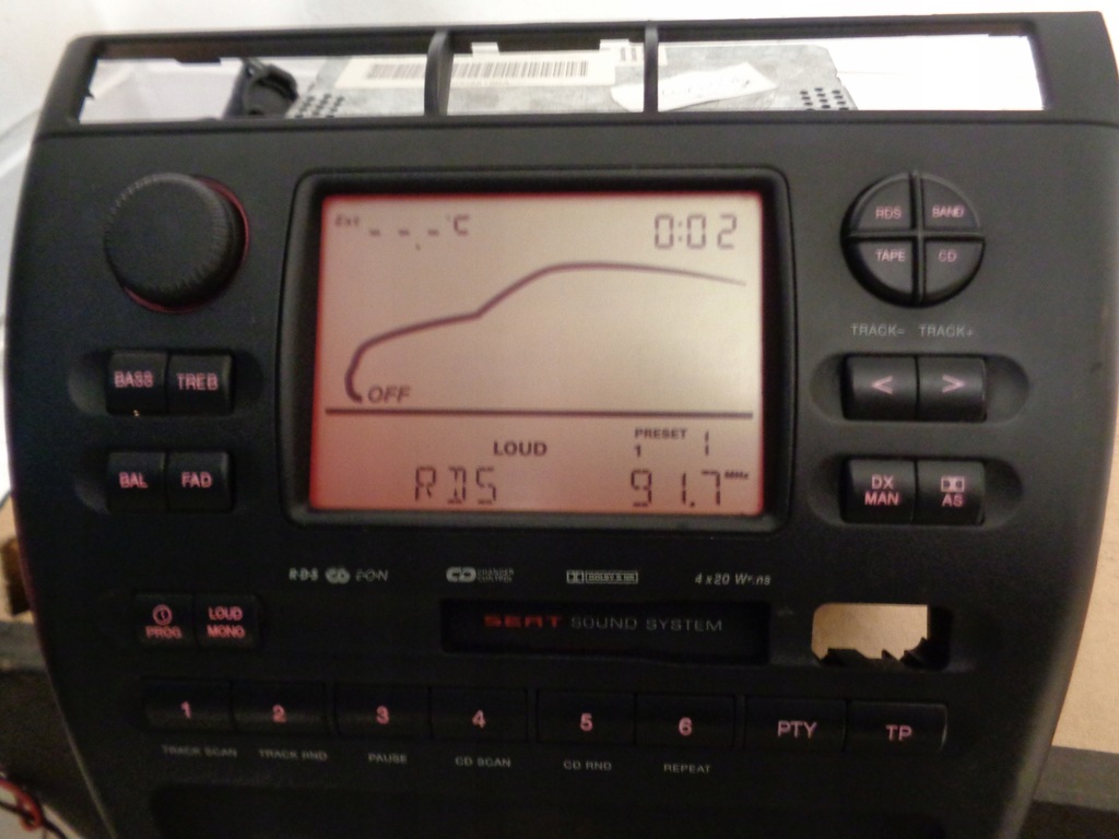PANEL KLIMY WYŚWIETLACZ RADIA SEAT CORDOBA IBIZA