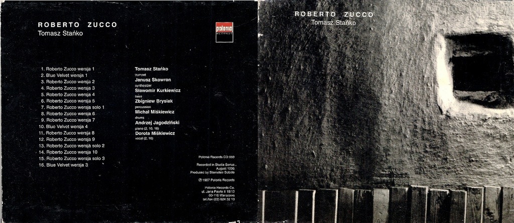 TOMASZ STAŃKO - ROBERTO ZUCCO [CD]