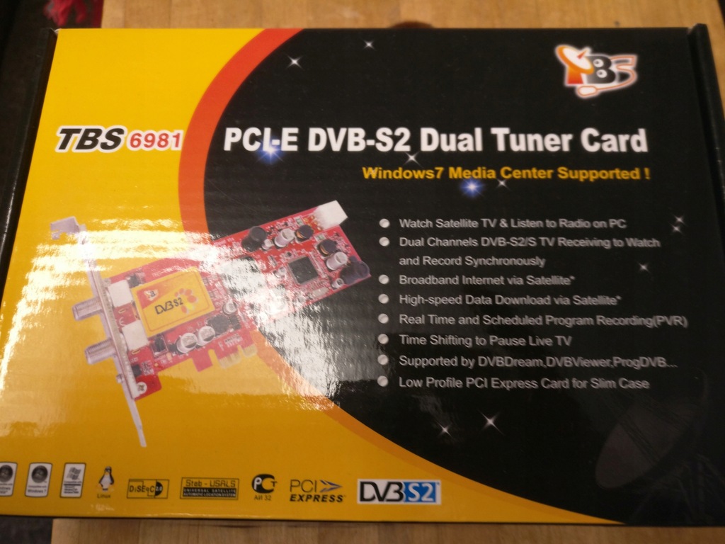 Tuner PCI-e Dual DVB-S2 TBS6981 - JAK NOWA!