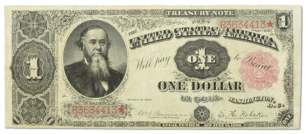40.USA, 1 Dolar 1891 US NOTE rzadki, St.3+