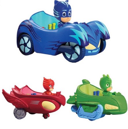 Pj Masks Pidżamersi Figurki Pojazdy Auta 3szt Duże