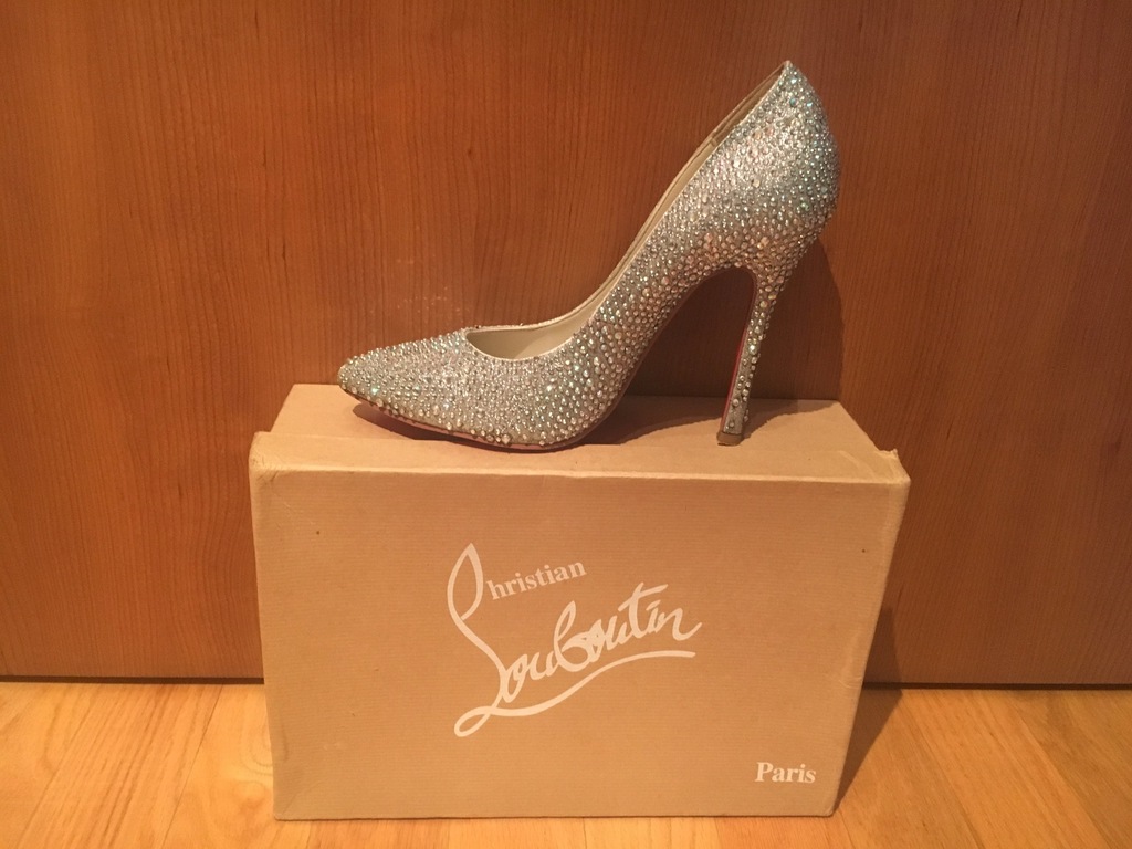 Christian Louboutin buty ślubne szpilki kryształki