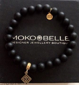 Mokobelle oryginalna bransoletka z czarnego onyksu