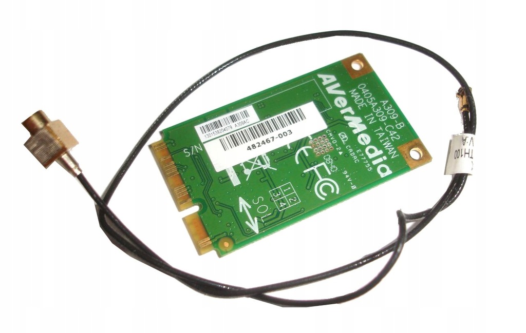 tuner tv avermedia a-309-b hp + kabel do anteny