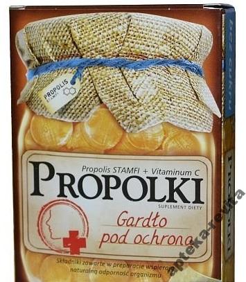 Propolki bez cukru, pastylki do ssania o smaku cyt