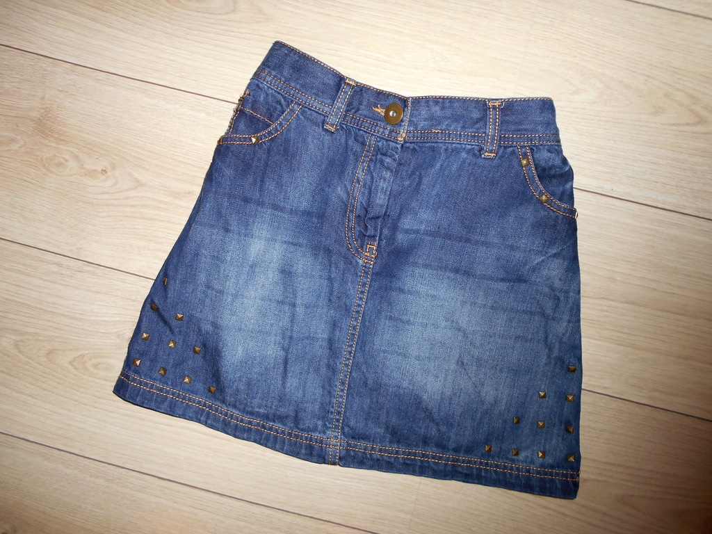 F&F spódniczka jeans metalowe dżety 13-14 164