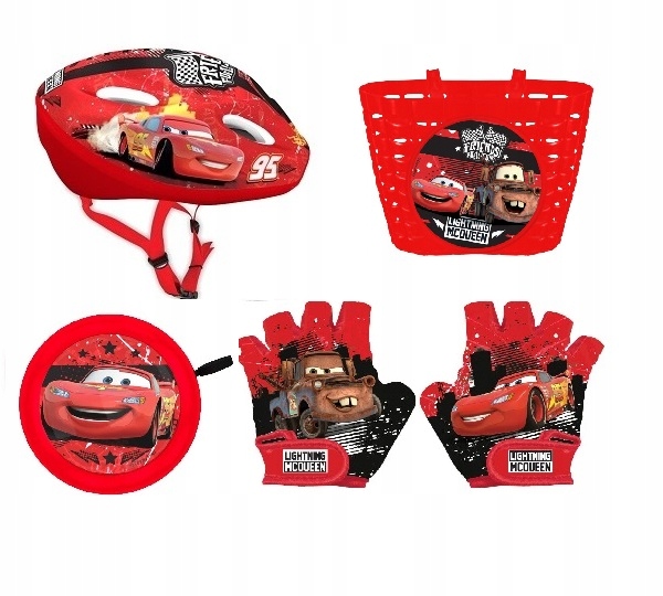 Komplet akcesoriów rowerowych Zygzak McQueen CARS