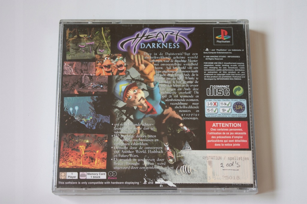 HEART OF DARKNESS PLAYSTATION PS1 PSX - 7506769130 - Oficjalne Archiwum ...