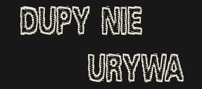 Hasło do piórnika tuby z rzepem Dupy nie urywa