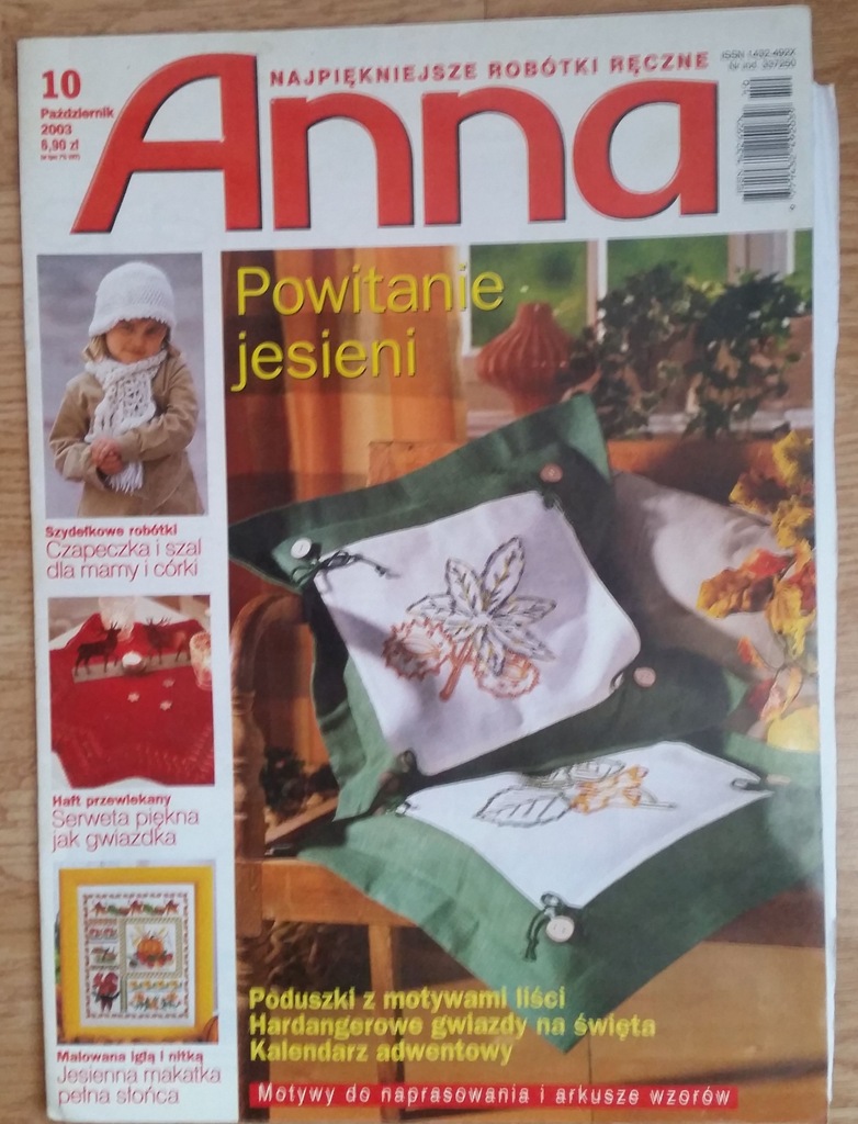 Czasopismo Anna robótki ręczne nr 10/2003