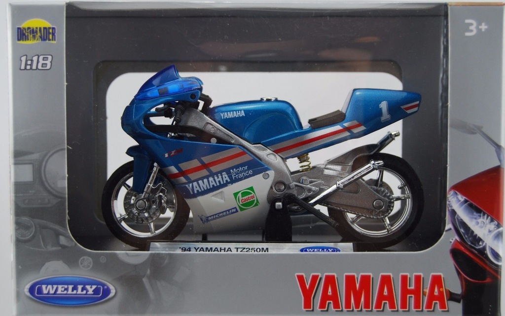 WELLY 1994 YAMAHA TZ250M MOTOR 1:18 MOTOCYKL - 7074340239 - oficjalne  archiwum Allegro
