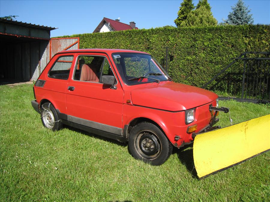 FIAT 126p z PŁUGIEM DO ODŚNIEŻANIA