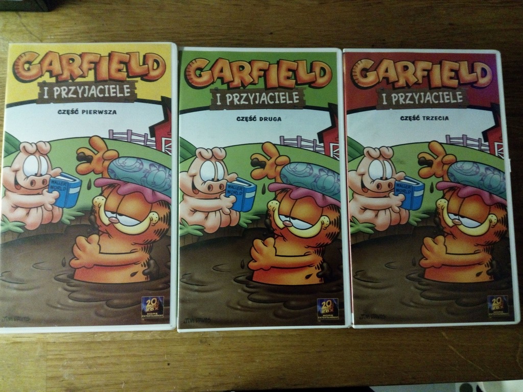Garfield i przyjaciele 3 FILMY vhs