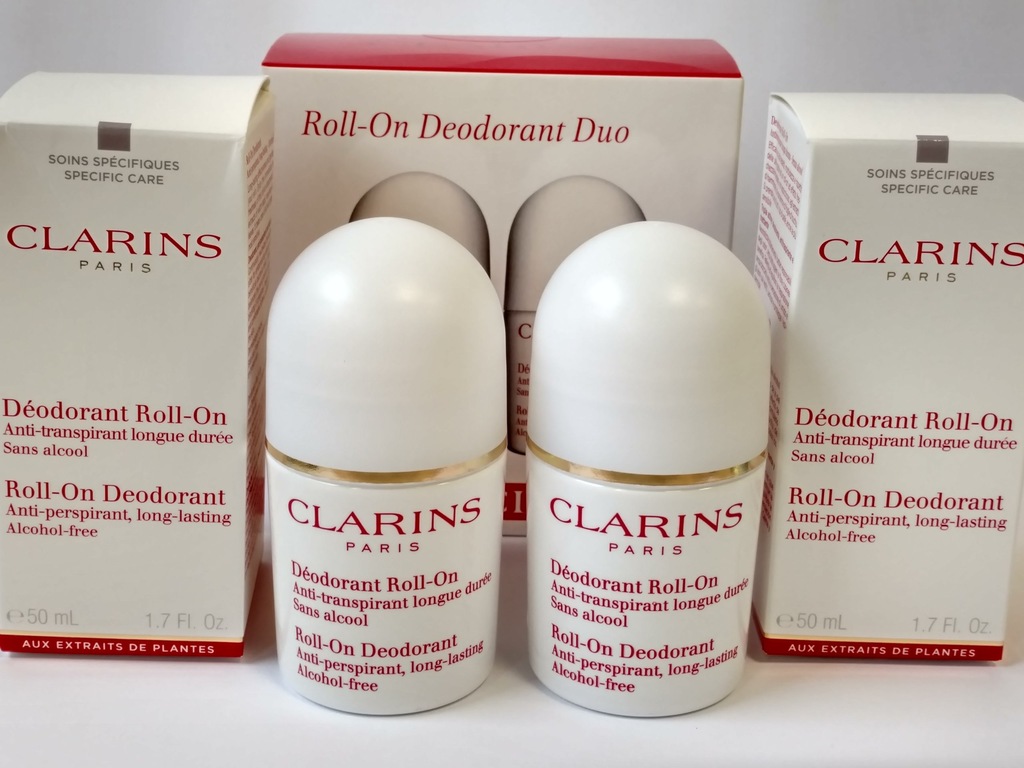 CLARINS ROLL-ON DEODORANT 2x 50ml Long-lasting