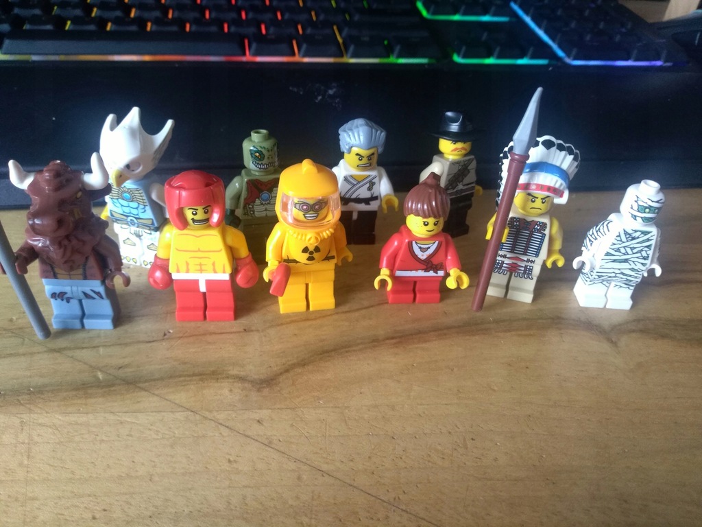 Lego Indianin minotaur mumia minifigurki
