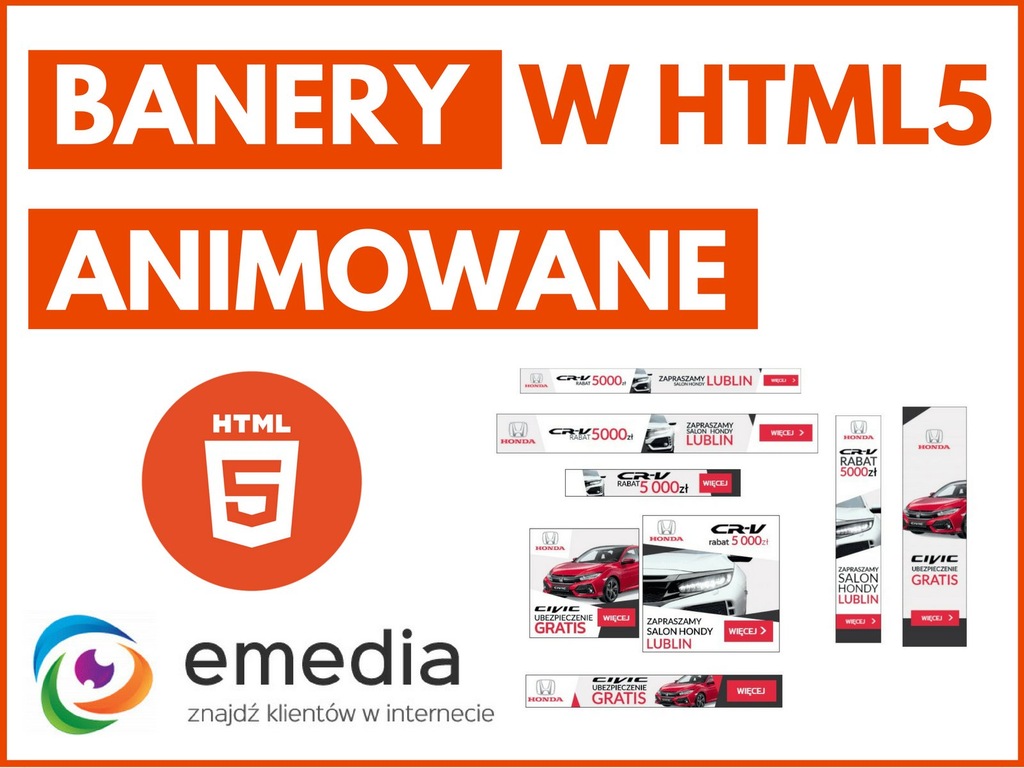 Banery reklamowe ANIMOWANE w HTML5 - pakiet 8 szt.