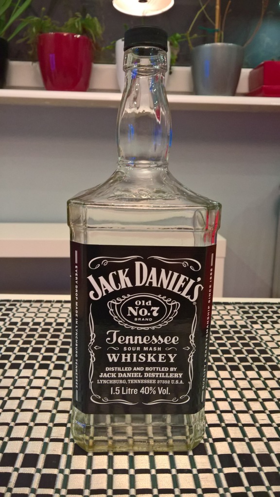 Pusta butelka Jack Daniels whiskey 1,5L