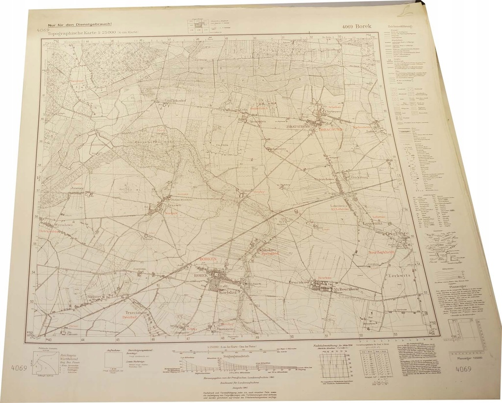 319. Mapa BOREK WIELKOPOLSKI Borek 1940r. 1:25.000