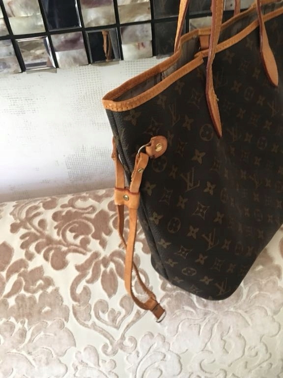 torba Louis Vuitton Neverfull Monogram jasna - 7533504052 - oficjalne  archiwum Allegro