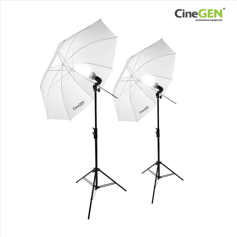 Zestaw Domowe Studio 2x lampa 85W statyw PARASOLKA