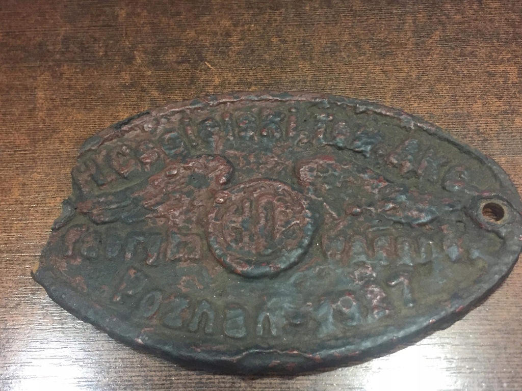 Zabytek tabliczka H Cegielski Fabryka Wagon 1927