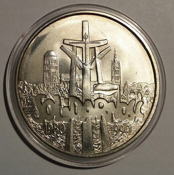 100 000 Solidarność srebro 1990 r.