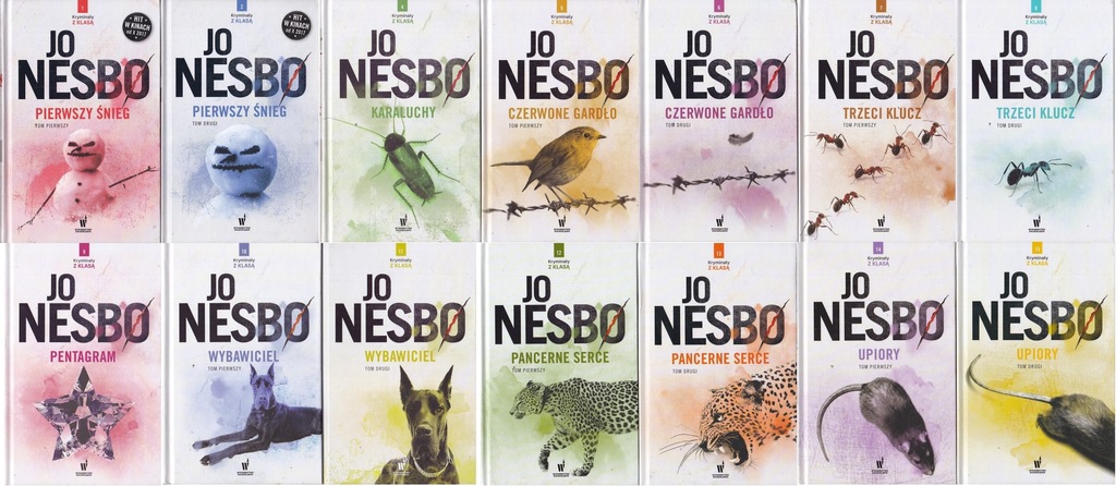 JO NESBO KRYMINAŁY Z KLASĄ 14 TOMÓW KARALUCHY