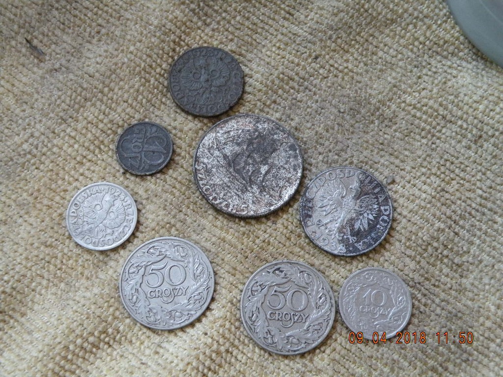 wykopki zestaw starych monet