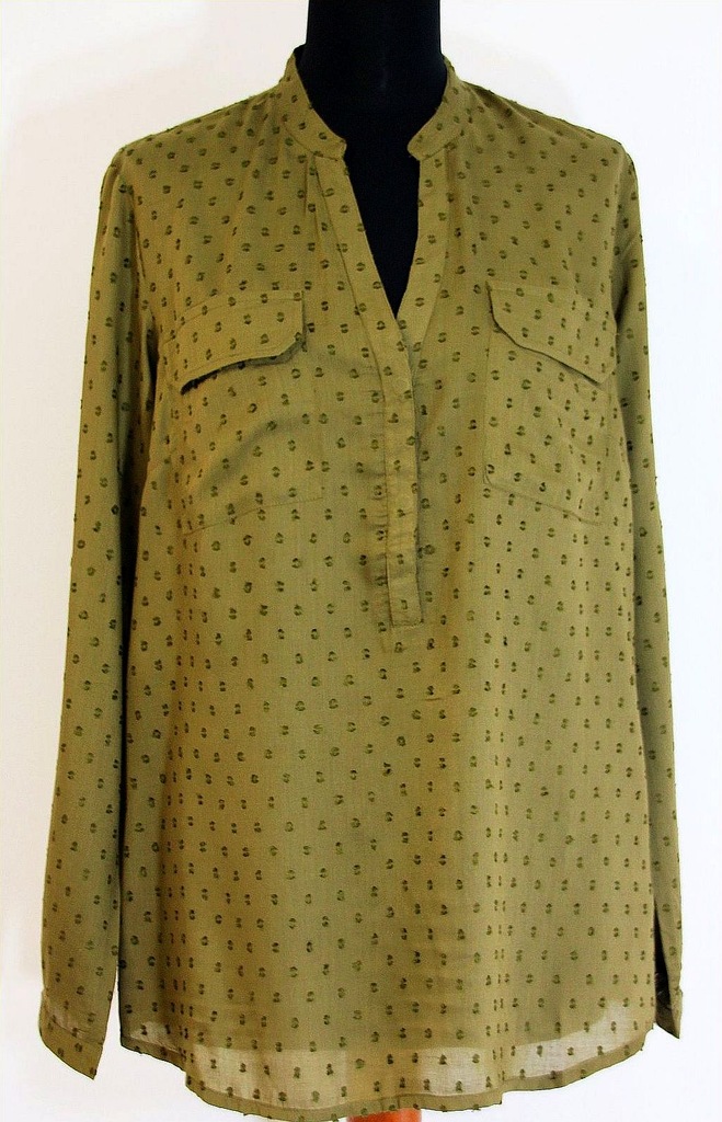 Bluzka elegancka koszulowa zieleń R 42
