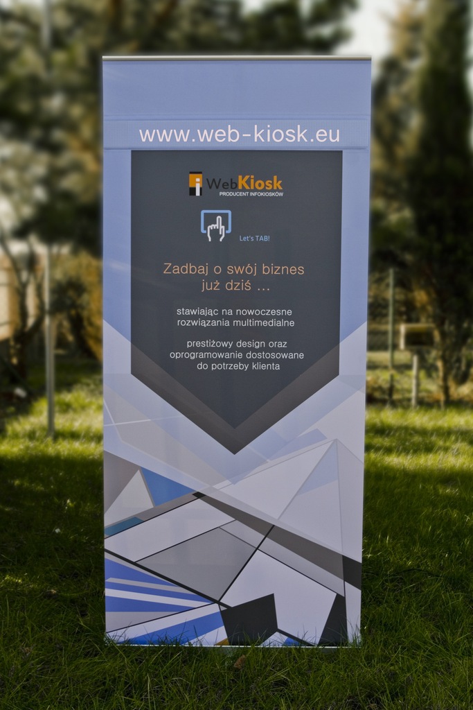 Roll Up Tabkiosk Led 85x200cm Programowalny Zestaw
