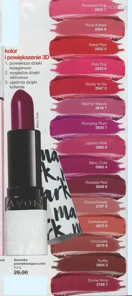 AVON MARK SZMINKA POWIĘKSZAJĄCA USTA BERRY CUTE