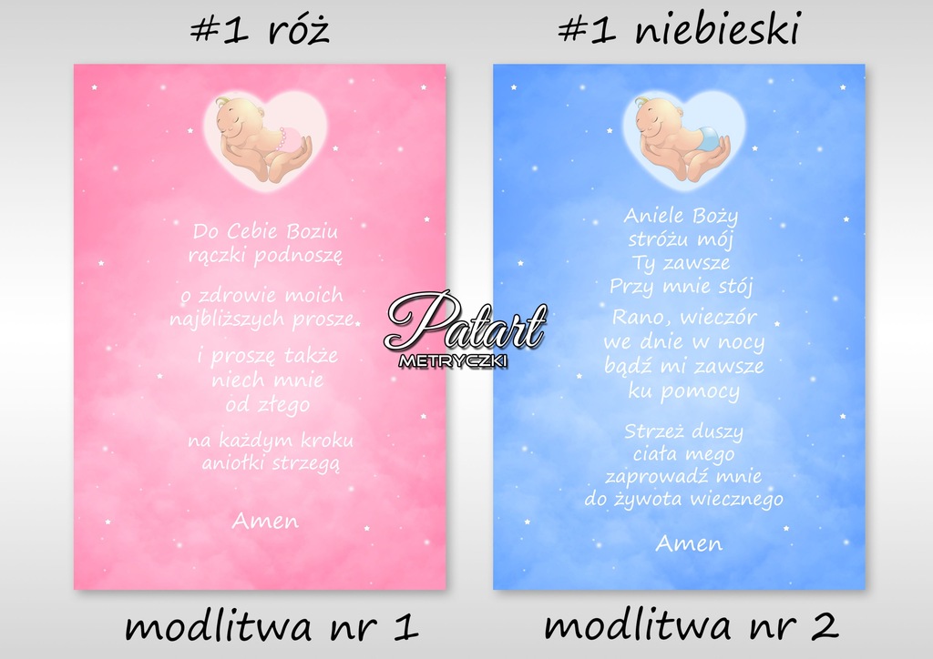 MODLITWA WYBÓR MODLITW I KOLORY ! UNIKAT