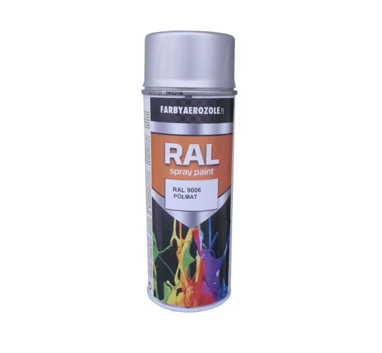 LAKIER FARBA SPRAY RAL 9006 Półmatowy Aluminium - 6682706843 ...