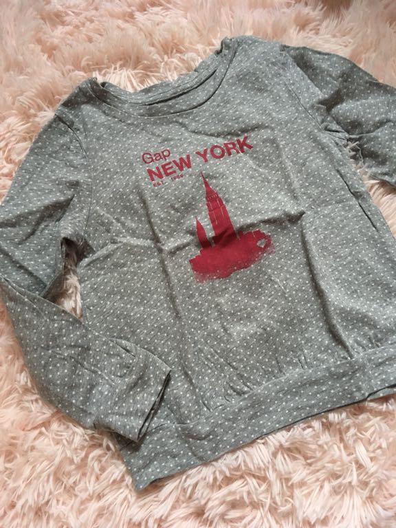 baby GAP New York bluzeczka szara 5 lat