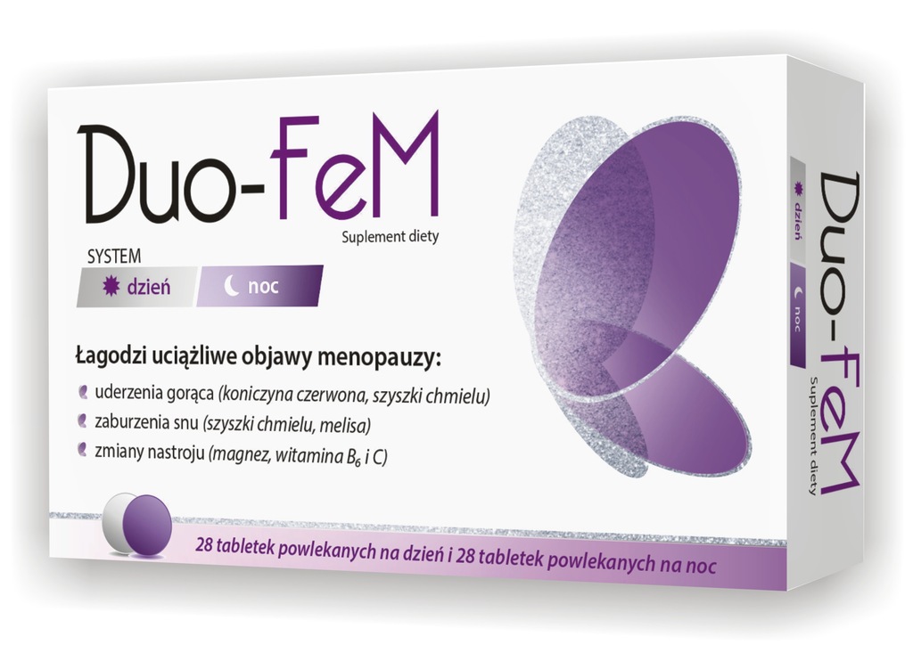 DUO-FEM 28 tabl. DZIEŃ + 28 tabl. NOC MENOPAUZA