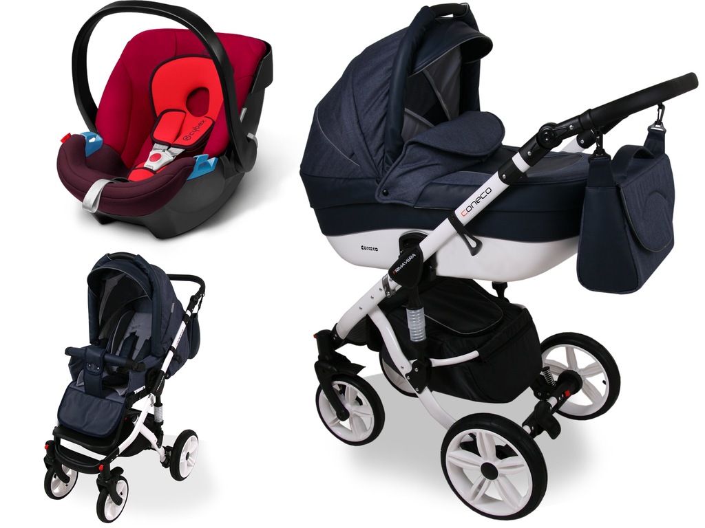 WÓZEK CONECO PRIMAVERA 3w1 + CYBEX ATON SZYBKO!