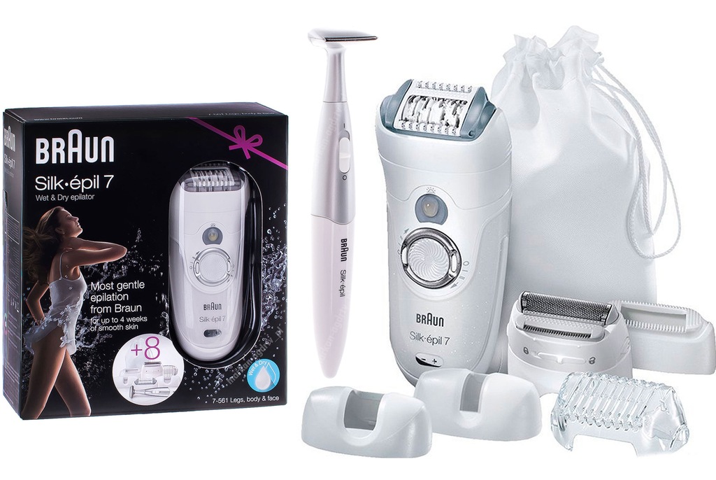 DEPILATOR BRAUN 7 7561 WD Wet Dry Silk-epil TRYMER - 5876249696 ...