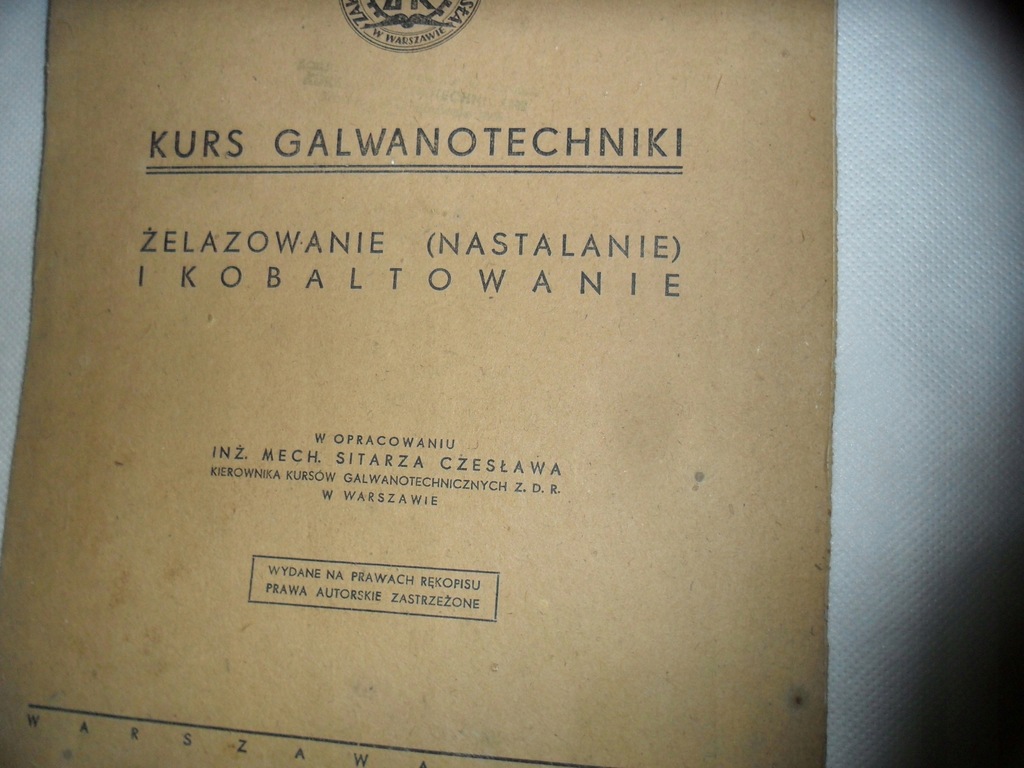 GALWANOTECHNIKA - ŻELAZOWANIE - KOBALTOWANIE