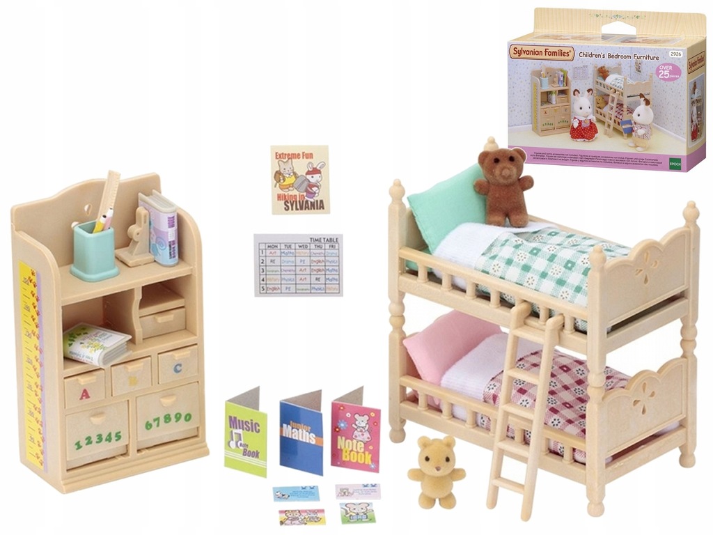 SYLVANIAN FAMILIES SYPIALNIA DZIECI MEBELKI 4254