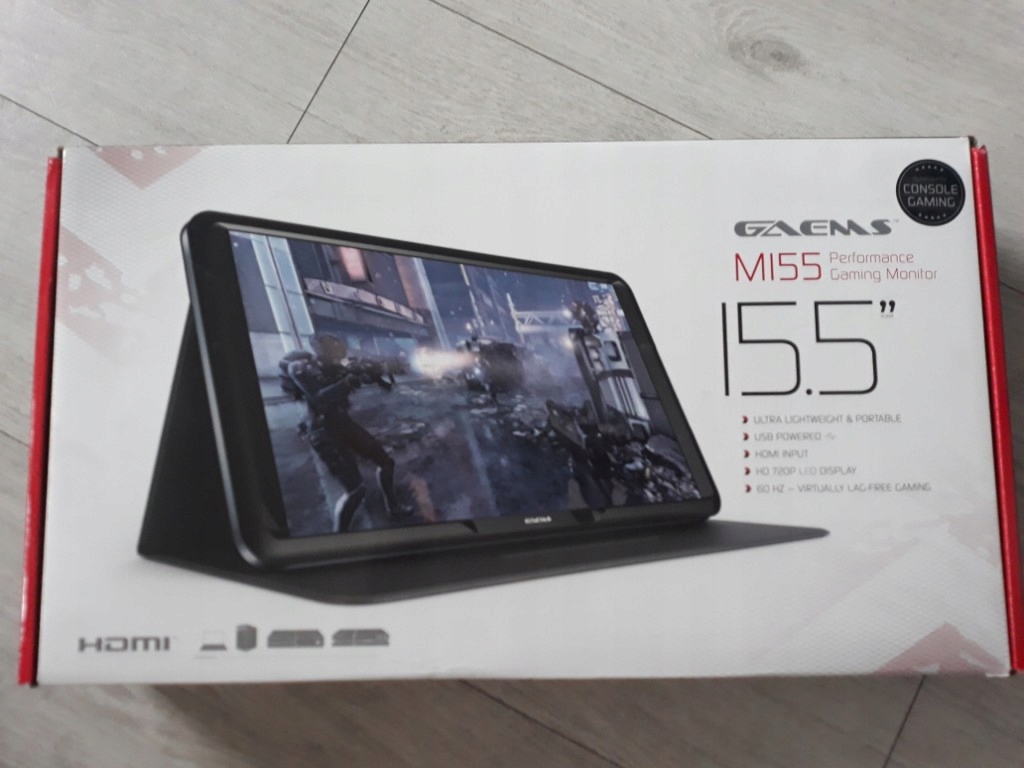 Monitor gamingowy przenośny Gaems M155 ps4 Xbox