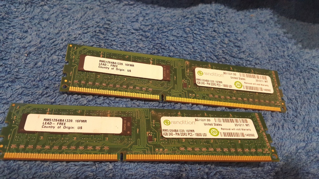 Pamięc RAM 2 x 4 Gb DDR 3 1333 Mhz PC3 10600