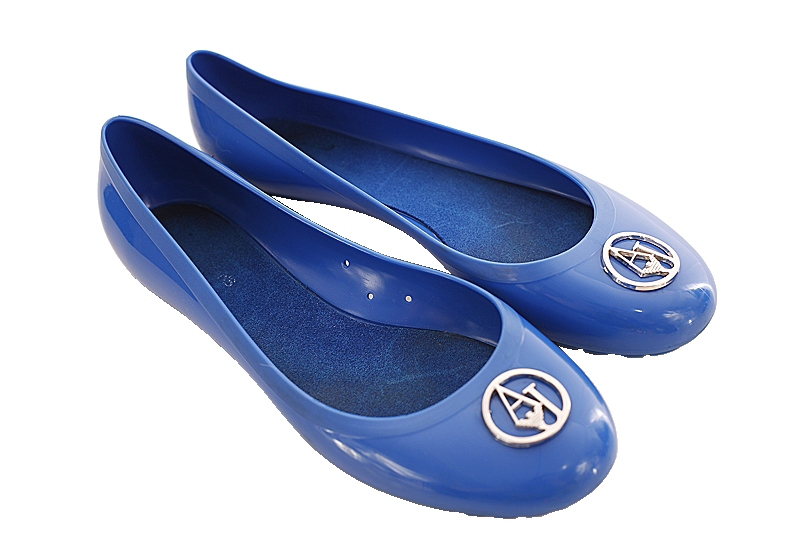 ARMANI BALERINY GUMOWE SZAFIROWE 37 SILVER LOGO 
