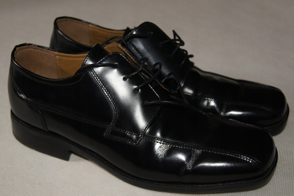 Czarne skórzane buty męskie NEXT r 42