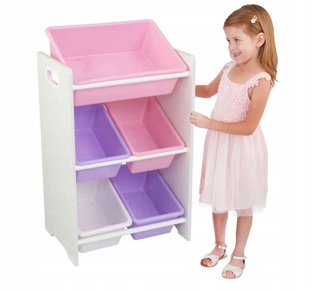 KIDKRAFT ORGANIZER PASTELOWY REGAŁ 5 POJEMNIKÓW