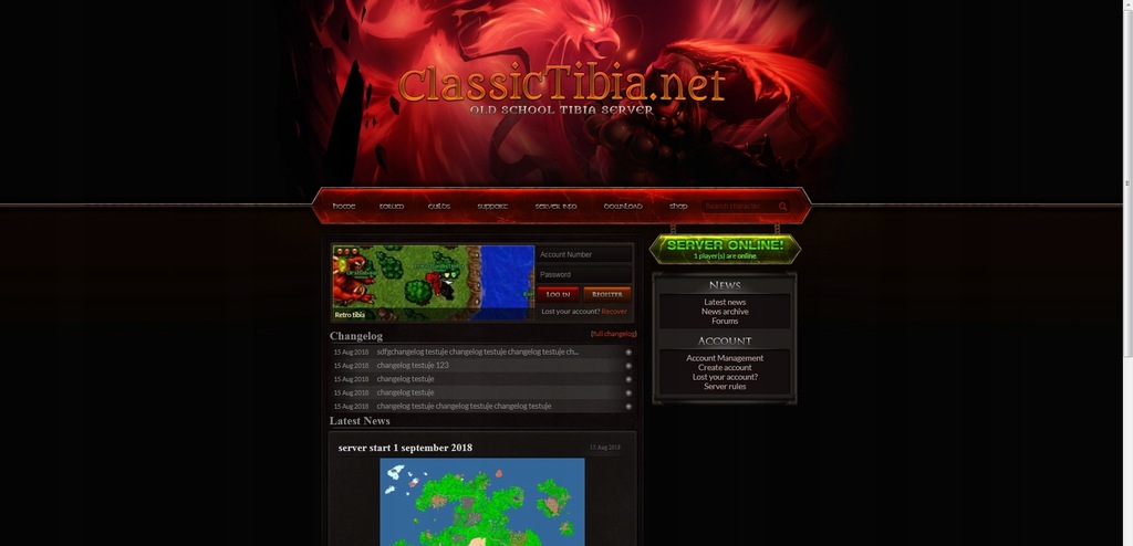 TIBIA - OTS RL SERVER 7.72 FULL DATA PACK + LAYOUT