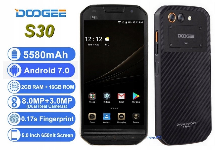 Телефон doogee s30 ip68 разбор