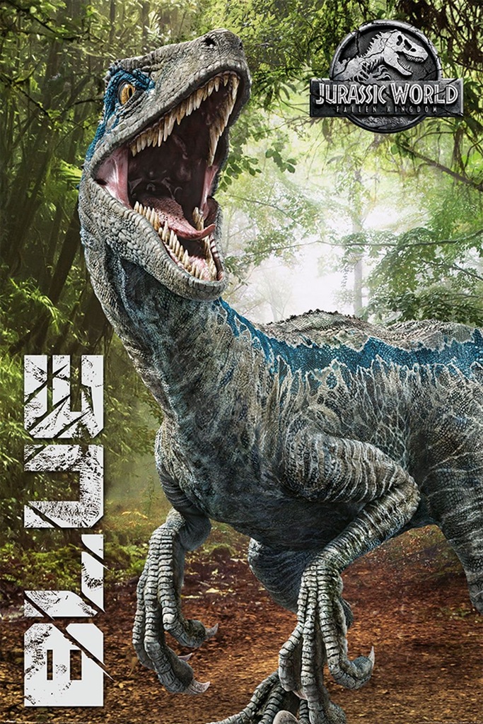 Jurassic World, Dinozaur Blue - plakat 61x91,5 cm