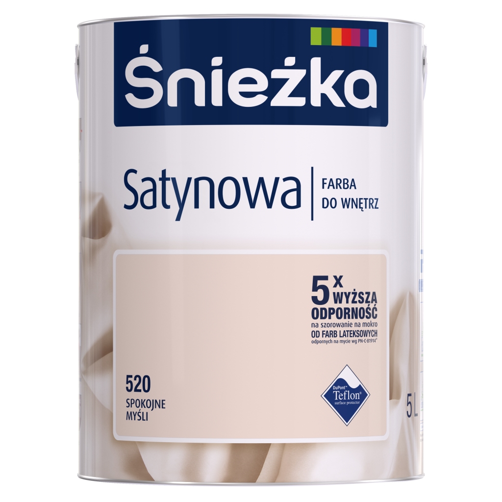 FARBA SATYNOWA 520 SPOKOJNE MYŚLI 5L ŚNIEŻKA