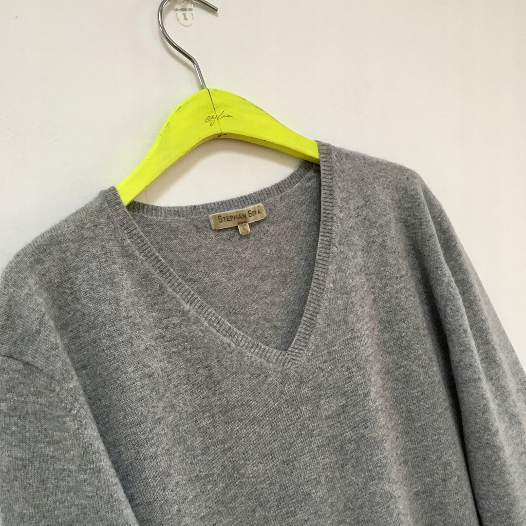 Moda Swetry Kaszmirowe swetry Stephan Boya Kaszmirowy sweter jasnoszary Melan\u017cowy W stylu casual 