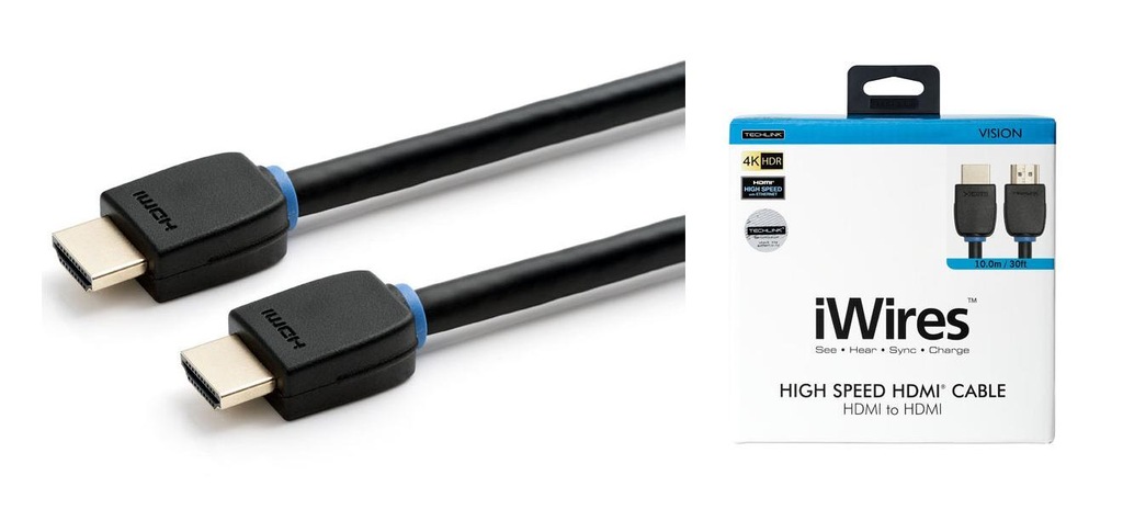 KABEL HDMI TECHLINK 10m, UHD, 4K HDR, HDMI 2.0